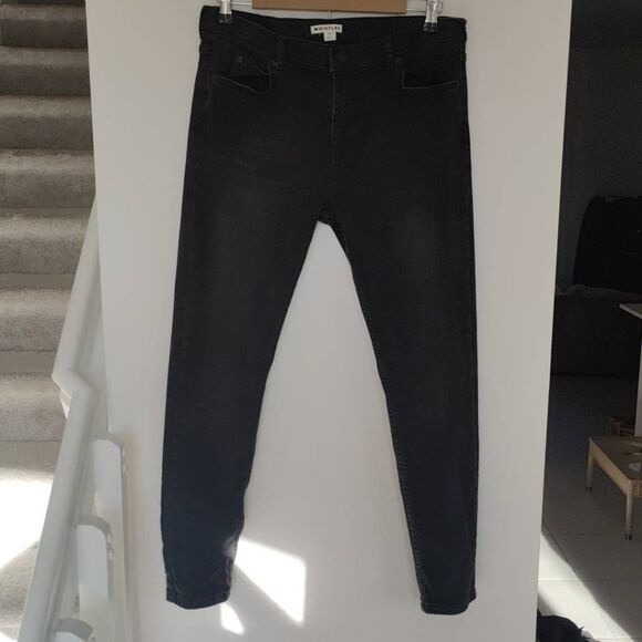 Whistles Jeans Womens Size 30 Stretch Slim Black Denim - Picture 1 of 10